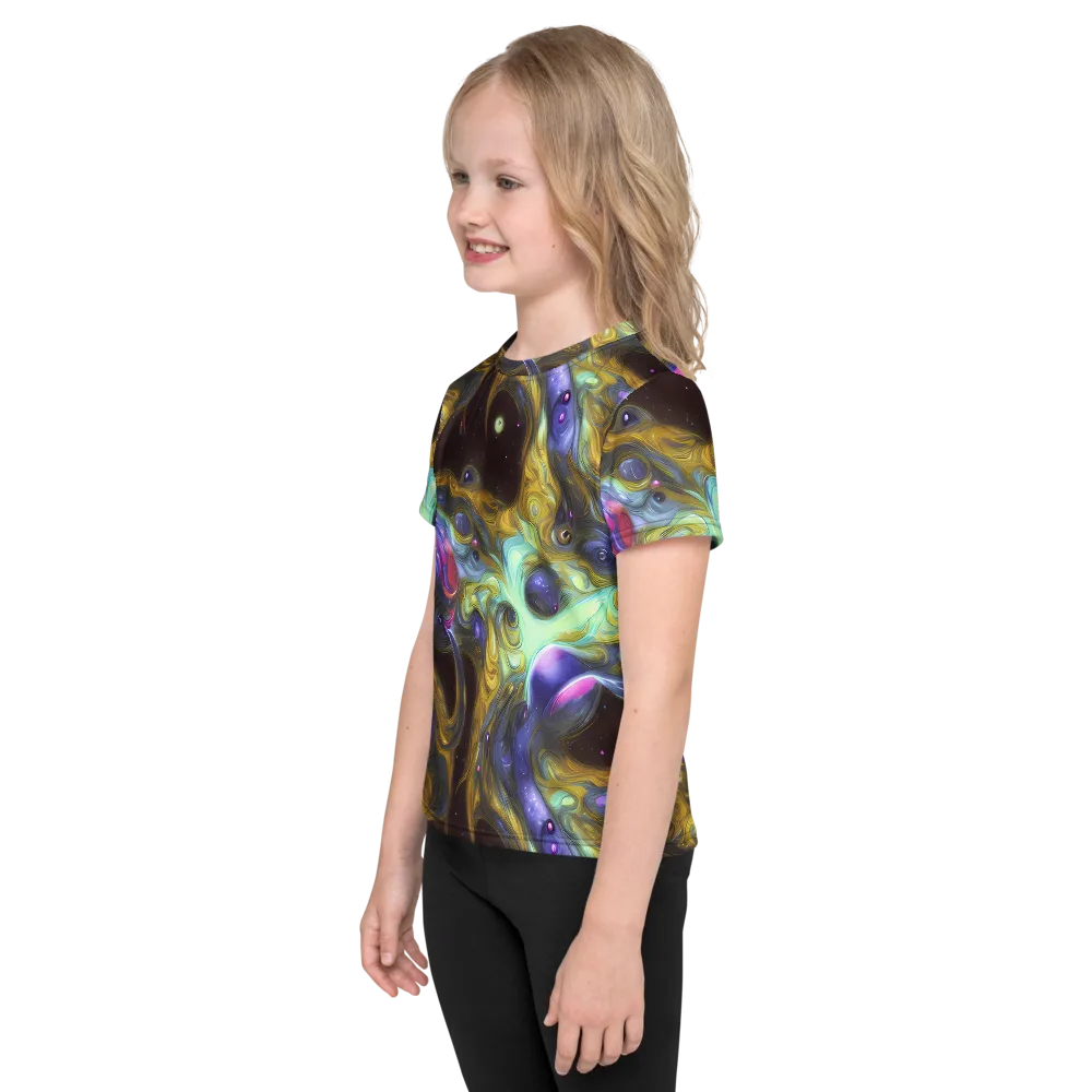 Indigo Infinity on Kids Crew Neck T-Shirt — Left