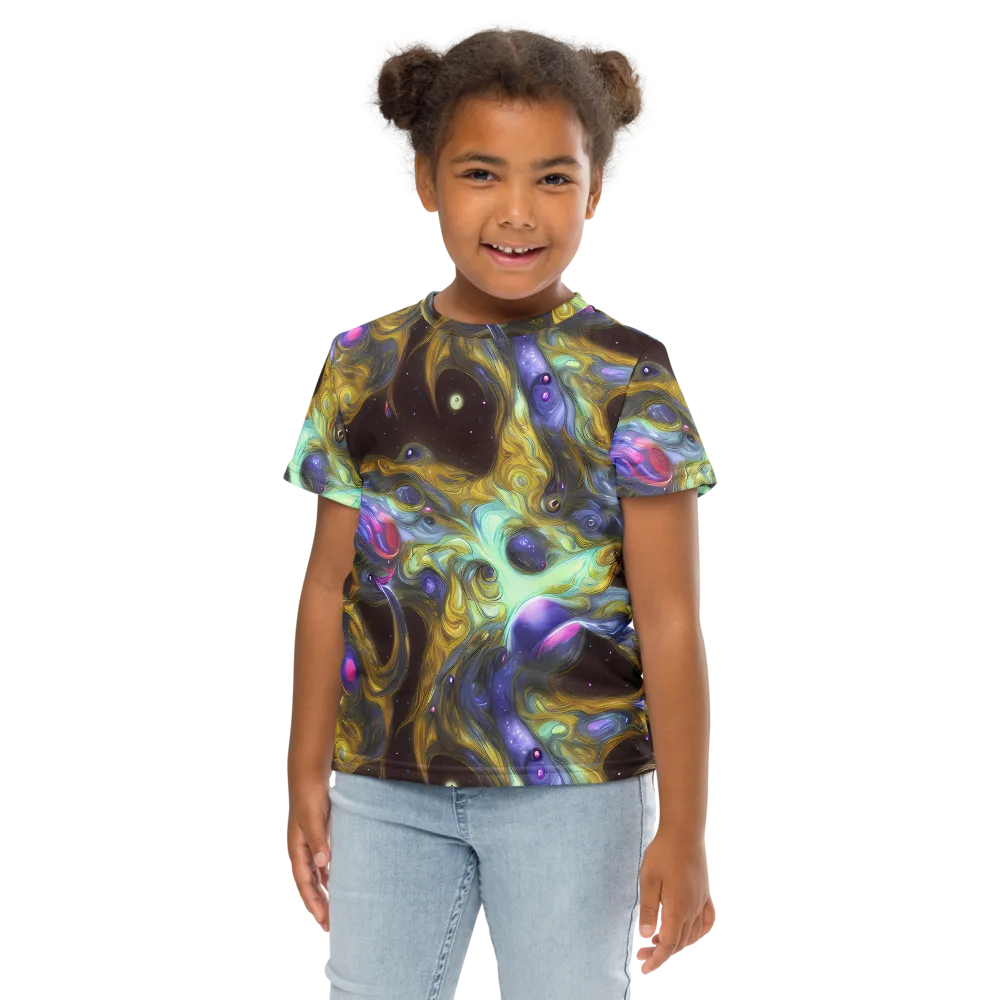 Indigo Infinity on Kids Crew Neck T-Shirt — Front