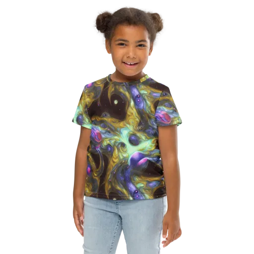 Indigo Infinity on a Kids Crew Neck T-Shirt