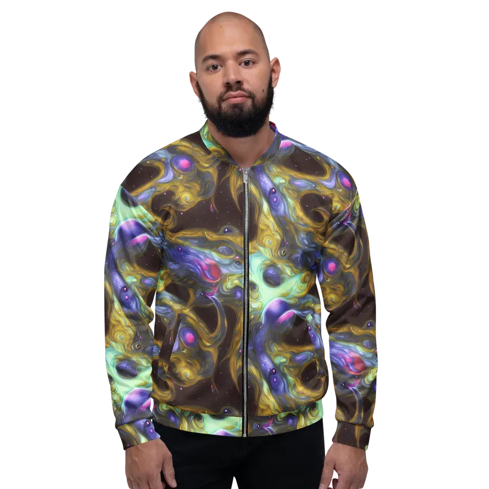 Indigo Infinity on Bomber Jacket — Front
