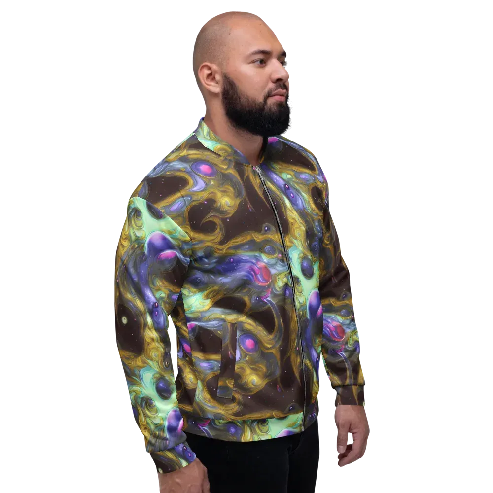 Indigo Infinity on Bomber Jacket — Right