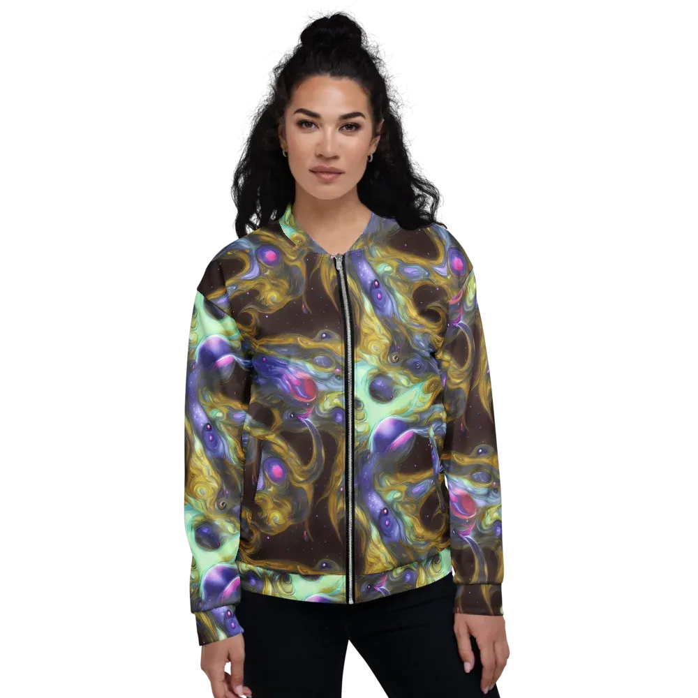 Indigo Infinity on Bomber Jacket — Front