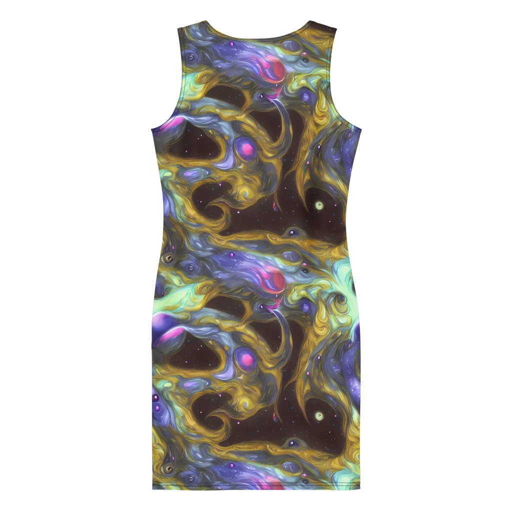 Indigo Infinity on Bodycon Dress — Back