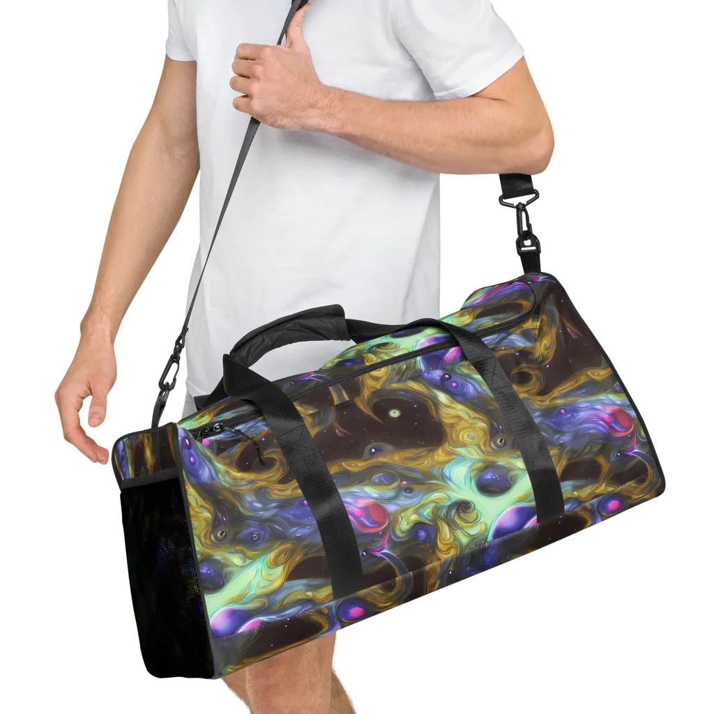 Indigo Infinity on Duffle Bag — Right Front