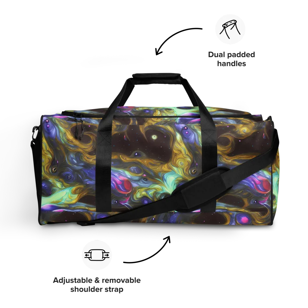 Indigo Infinity on Duffle Bag — Front
