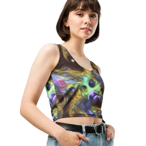 Indigo Infinity on a Crop Top
