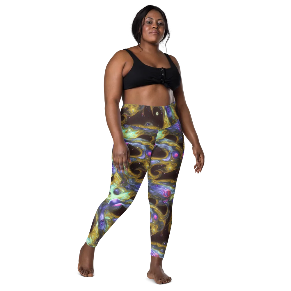 Indigo Infinity on Leggings with Pockets — Front