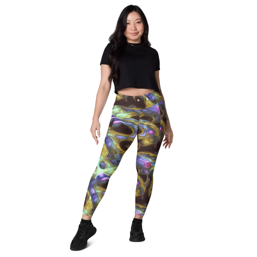 Indigo Infinity on Leggings with Pockets — Front