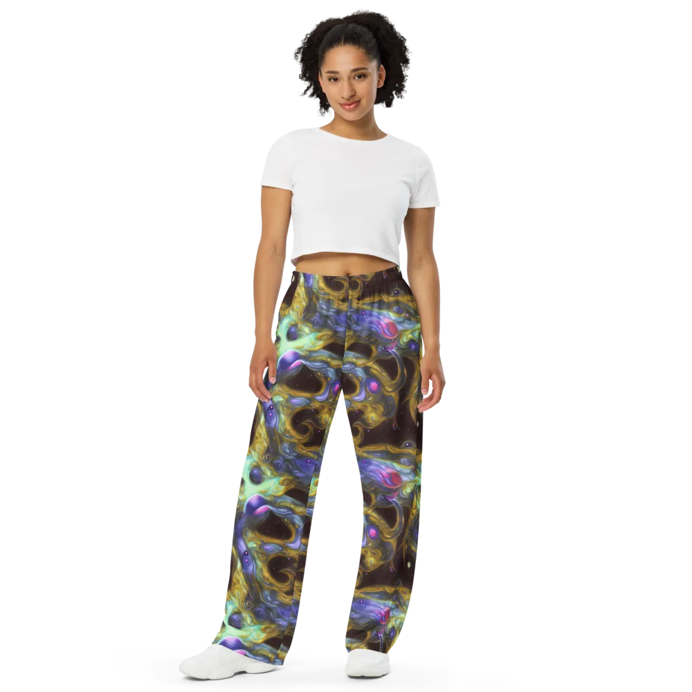 Indigo Infinity on Wide-Leg Pants — Front