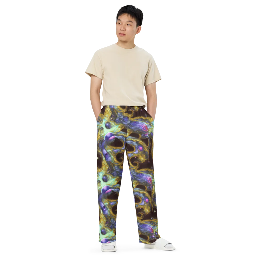 Indigo Infinity on Wide-Leg Pants — Front