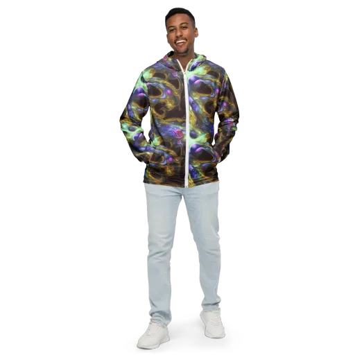 Indigo Infinity on a Men's Windbreaker
