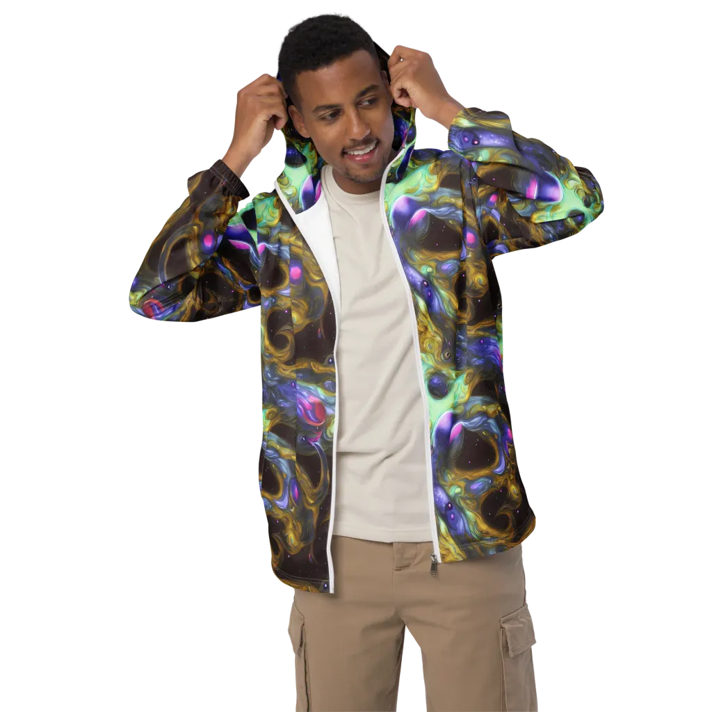 Indigo Infinity on Men's Windbreaker — Front