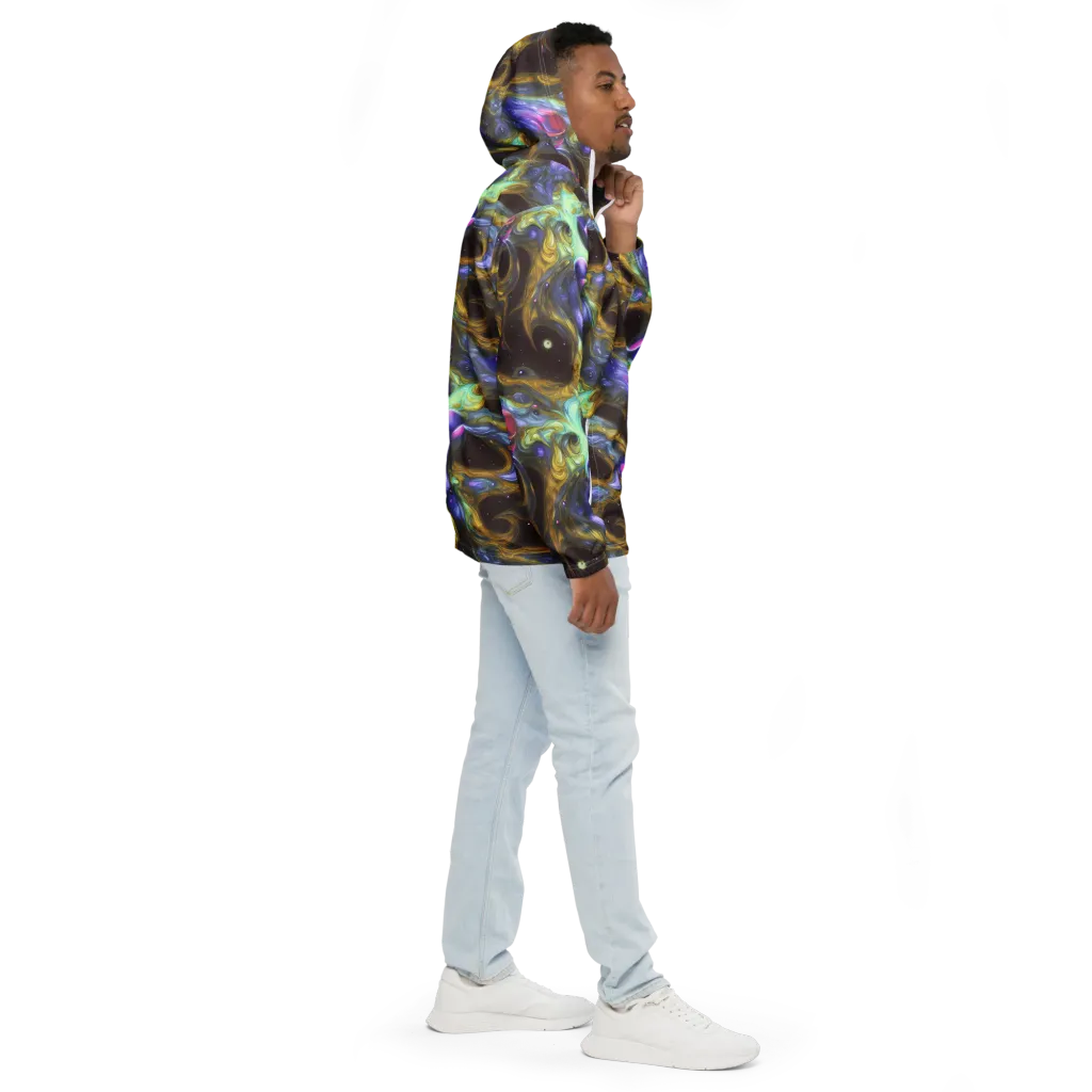 Indigo Infinity on Men's Windbreaker — Right