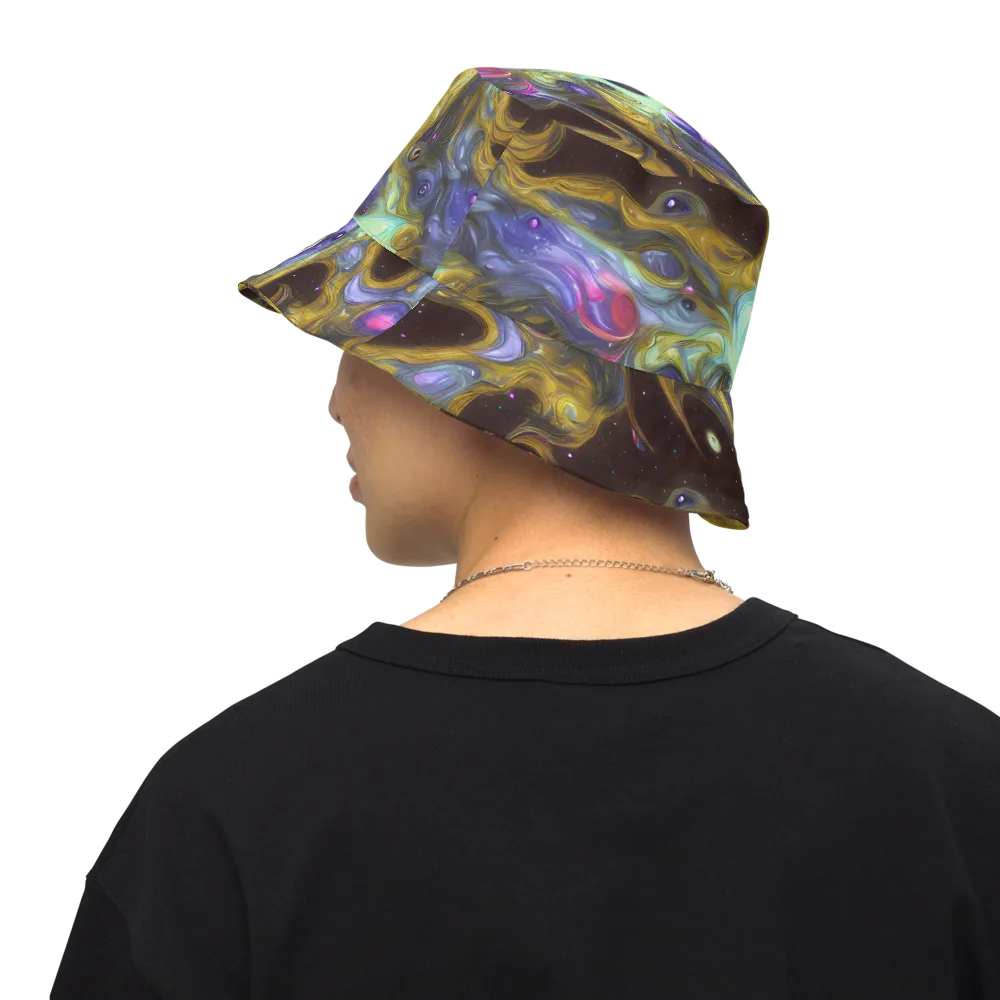 Indigo Infinity on Reversible Bucket Hat — Back Inside