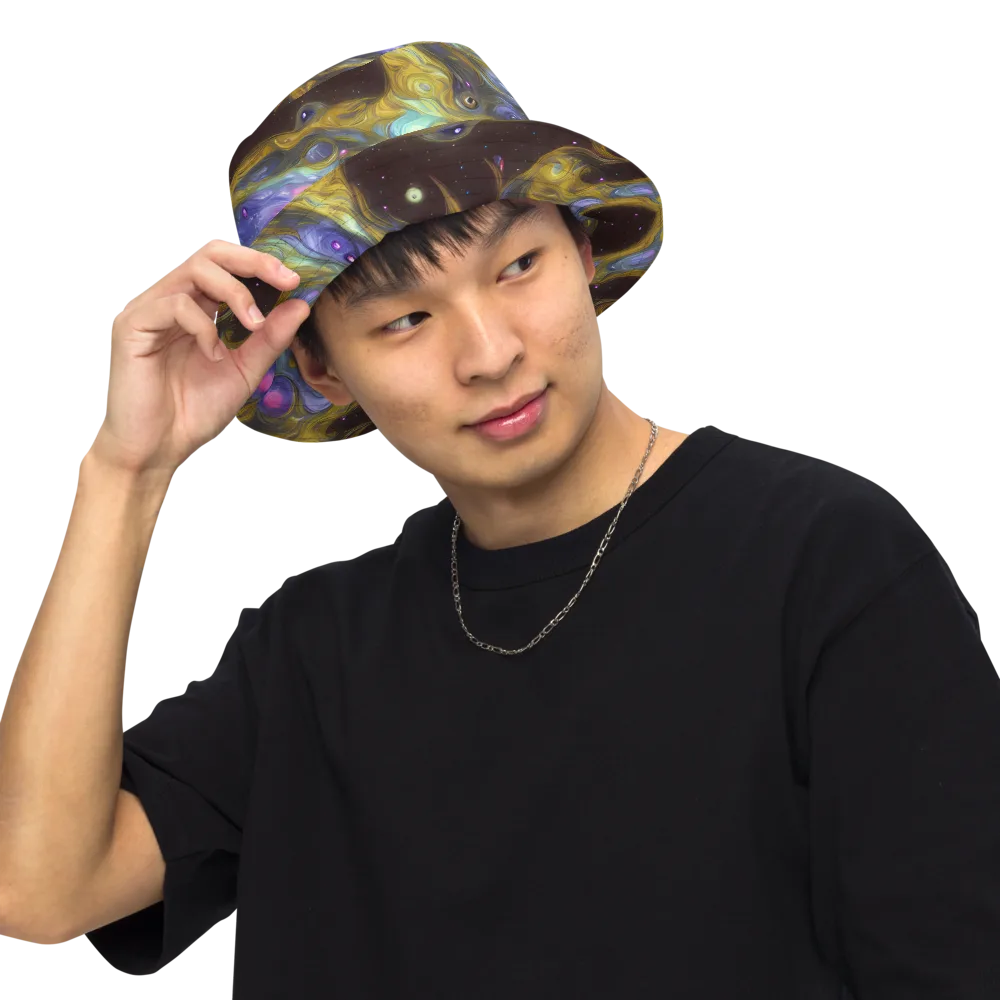 Indigo Infinity on Reversible Bucket Hat — Front Inside