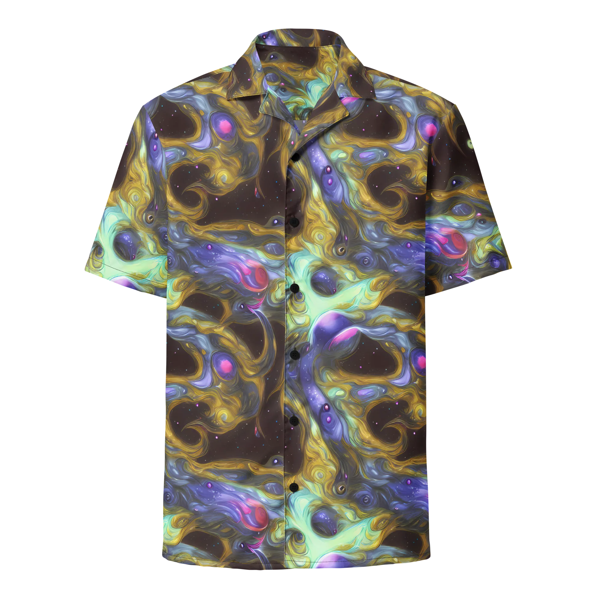 Indigo Infinity on Button Shirt — Front