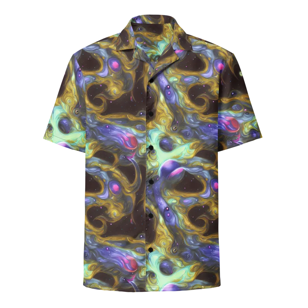 Indigo Infinity on Button Shirt — Front