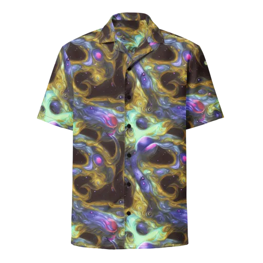 Indigo Infinity on a Button Shirt