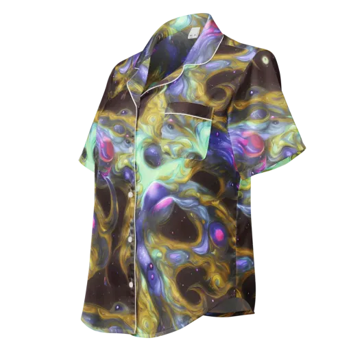 Indigo Infinity on a Women's Short Sleeve Pajama Top