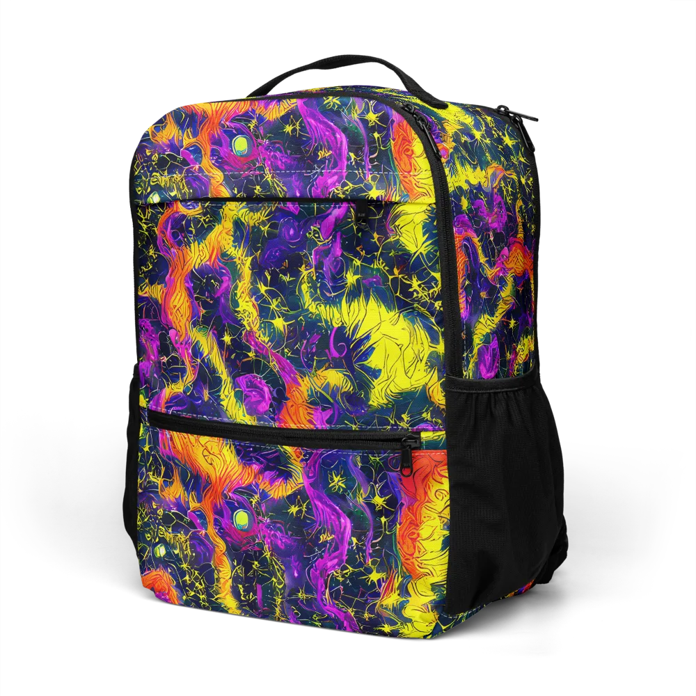 Nightfire Mosaic on Utility Backpack — Left Front