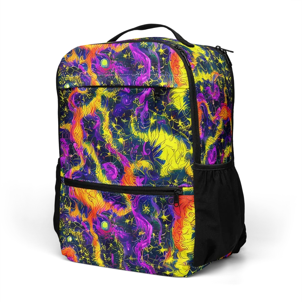 Nightfire Mosaic on Utility Backpack — Left Front