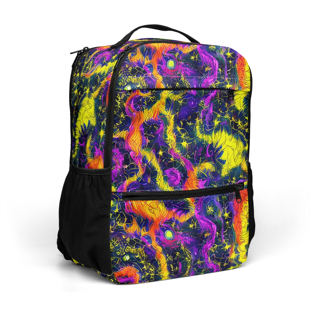 Nightfire Mosaic on Utility Backpack — Right Front