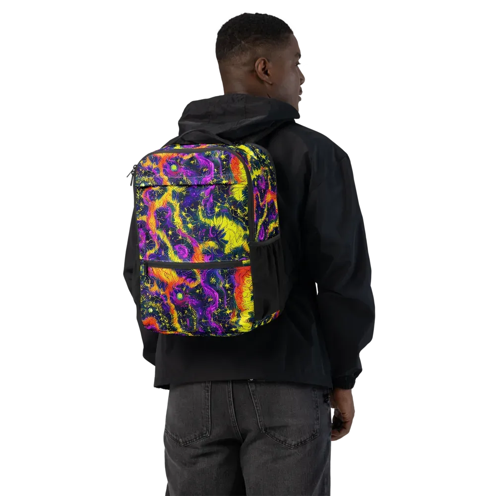 Nightfire Mosaic on Utility Backpack — Back