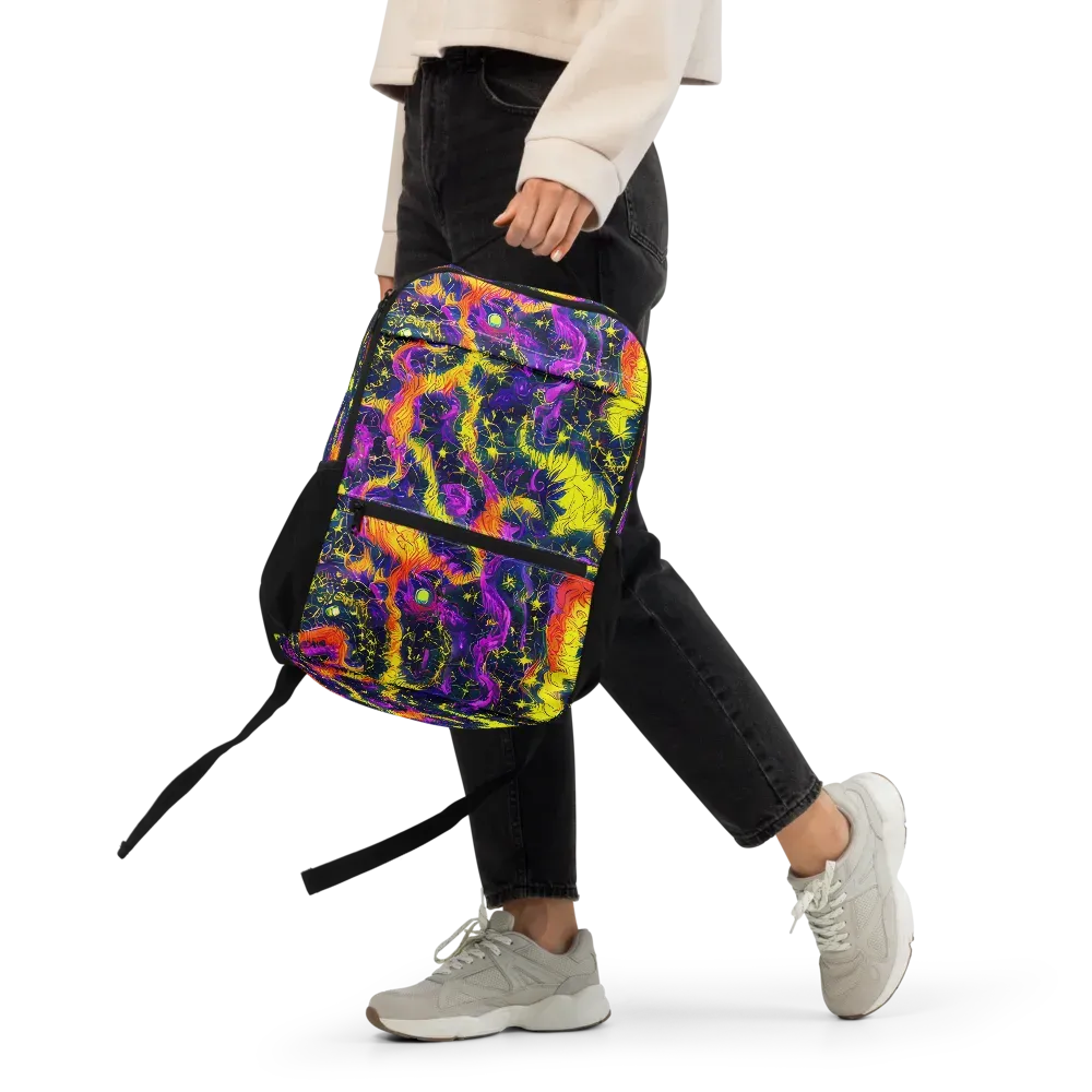 Nightfire Mosaic on Utility Backpack — Front