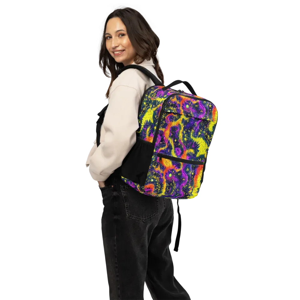 Nightfire Mosaic on Utility Backpack — Back