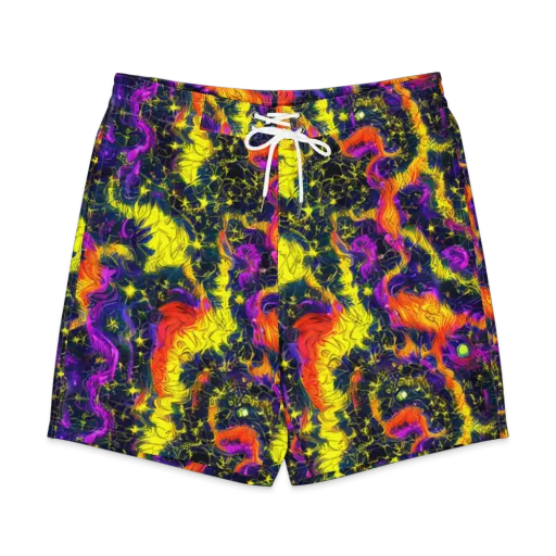 Nightfire Mosaic on a Men's Board Shorts