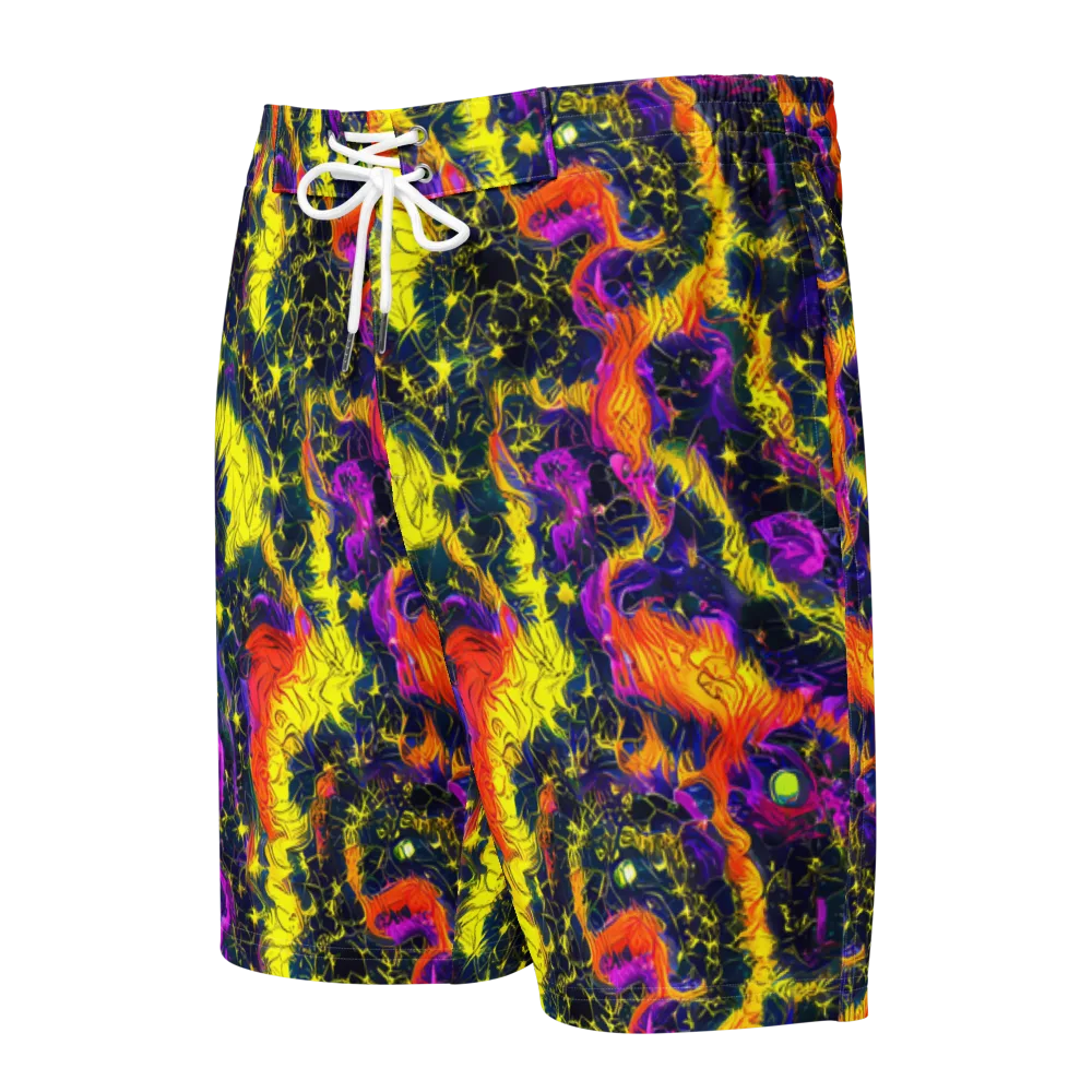 Nightfire Mosaic on Men's Board Shorts — Front