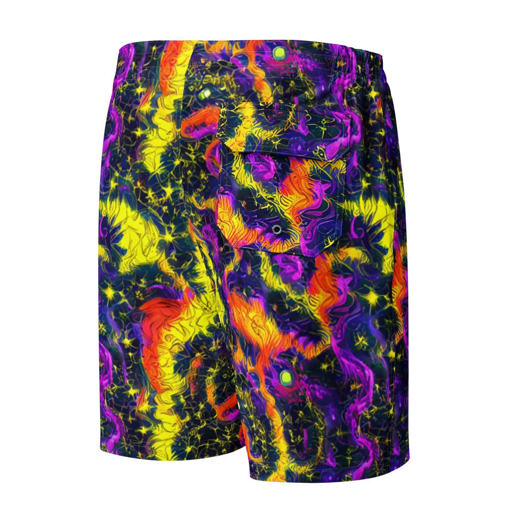 Nightfire Mosaic on Men's Board Shorts — Back