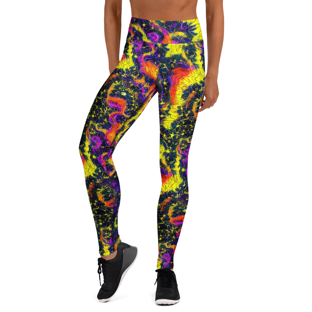 Nightfire Mosaic on Yoga Leggings — Front