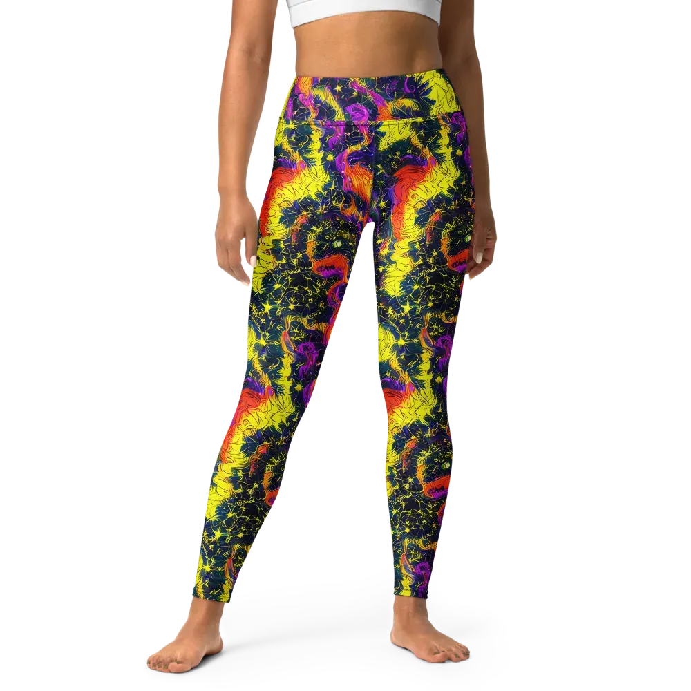 Nightfire Mosaic on Yoga Leggings — Front