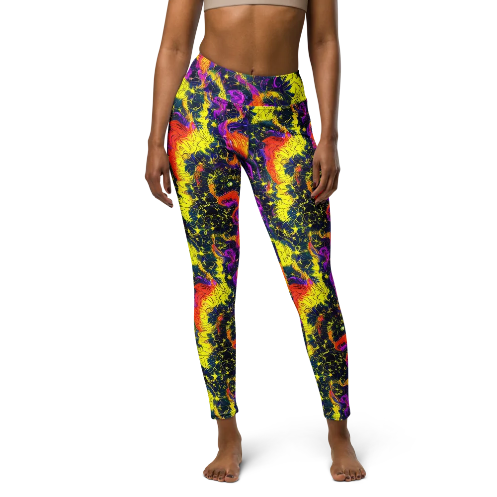 Nightfire Mosaic on Yoga Leggings — Front
