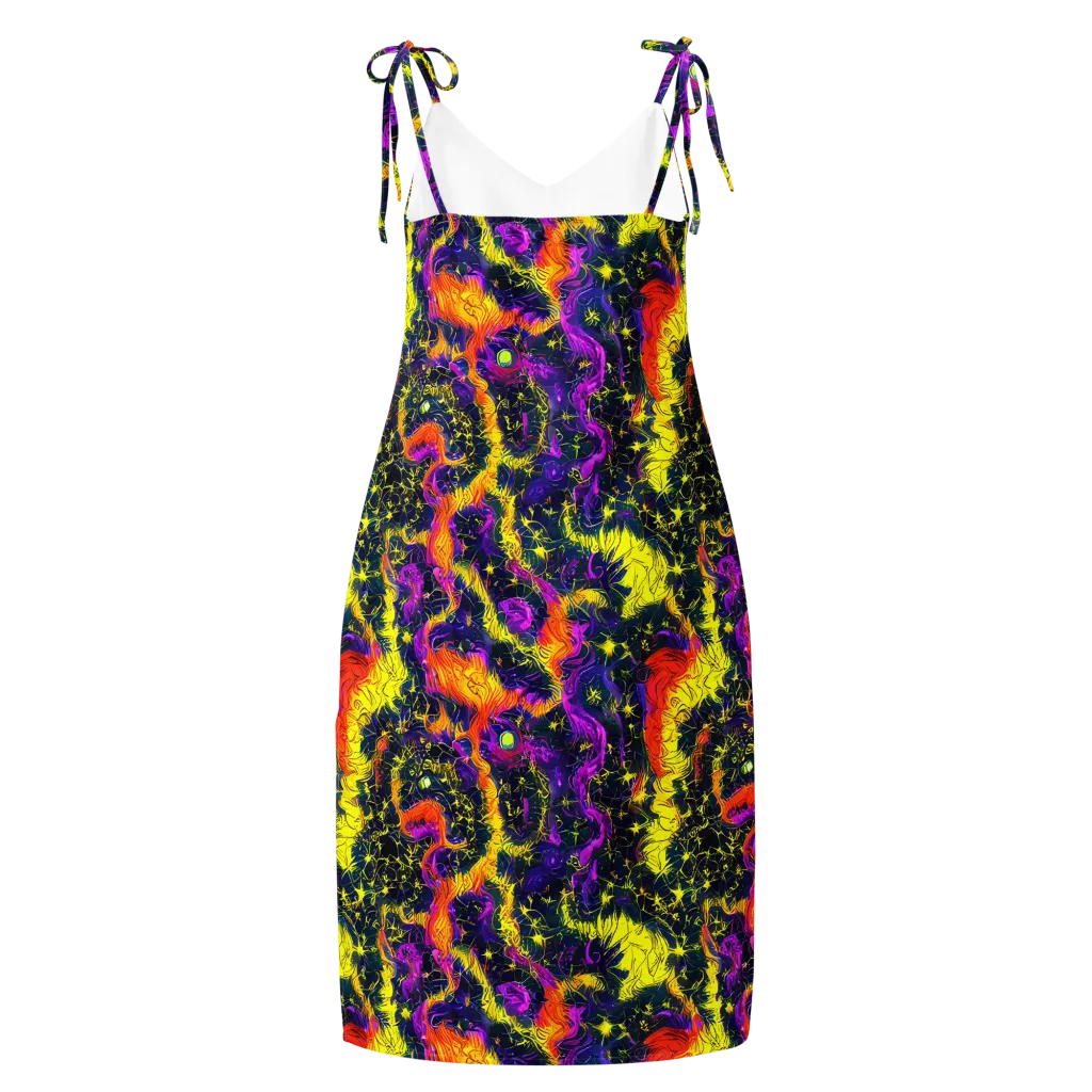 Nightfire Mosaic on Slip Dress — Back
