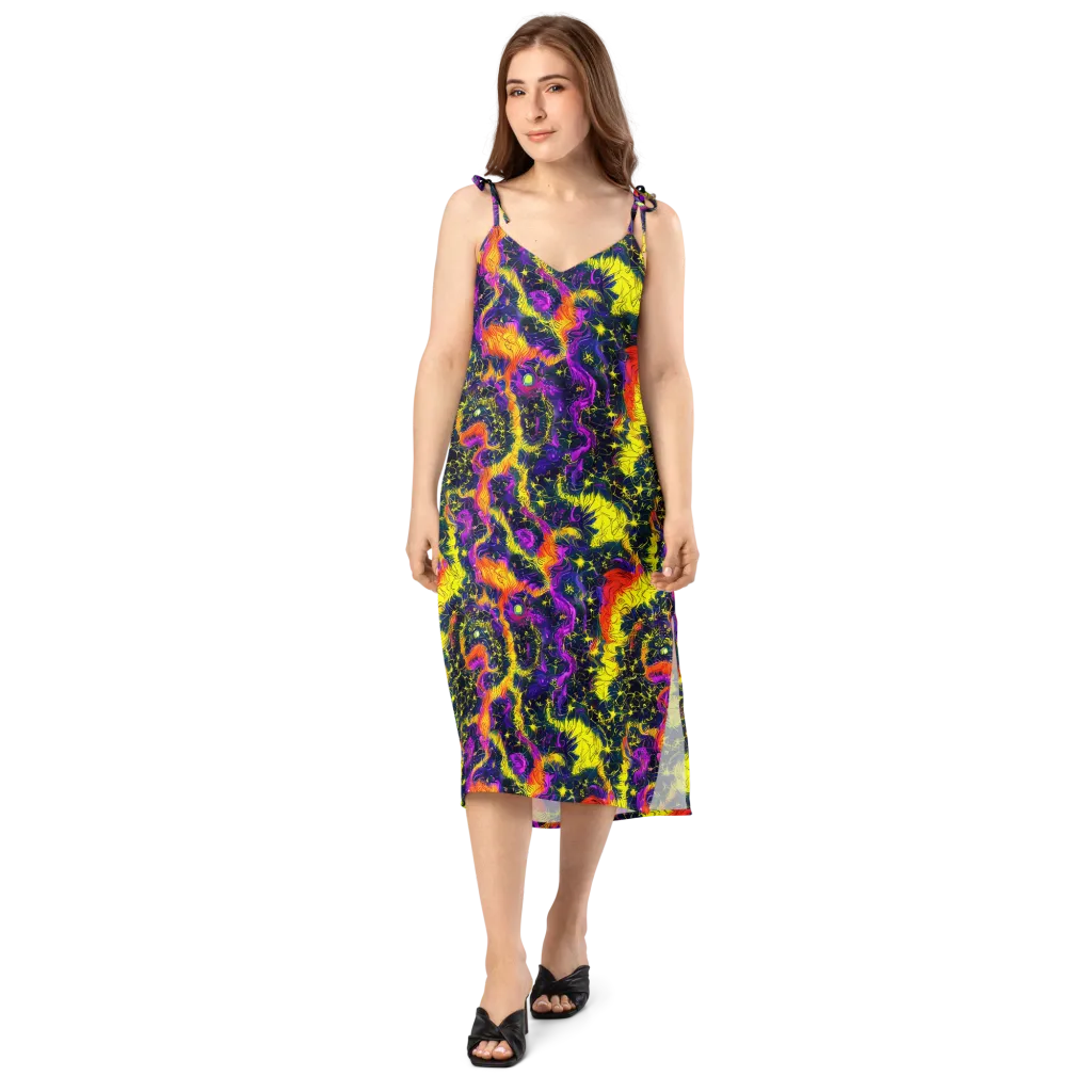 Nightfire Mosaic on Slip Dress — Front