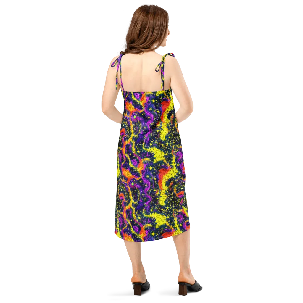 Nightfire Mosaic on Slip Dress — Back