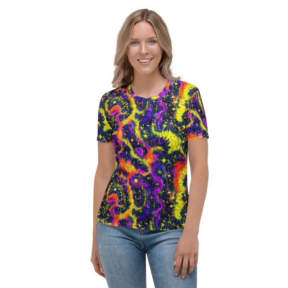 Nightfire Mosaic on Women's Crew Neck T-Shirt — Front