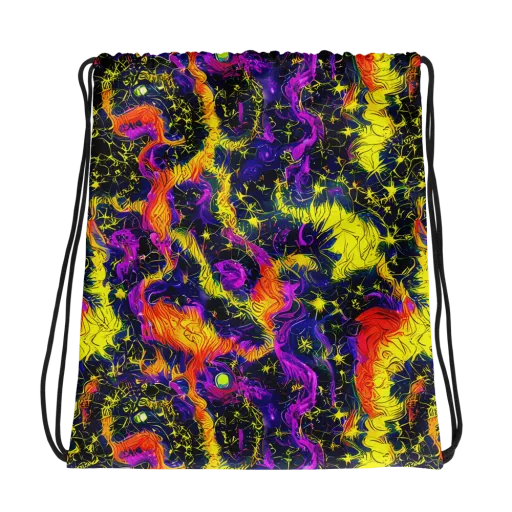 Nightfire Mosaic on a Drawstring Bag