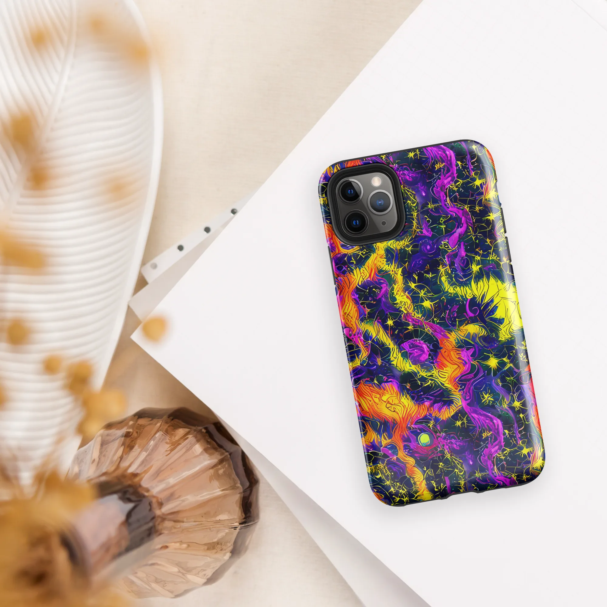 Nightfire Mosaic on Tough Case for iPhone® — Front