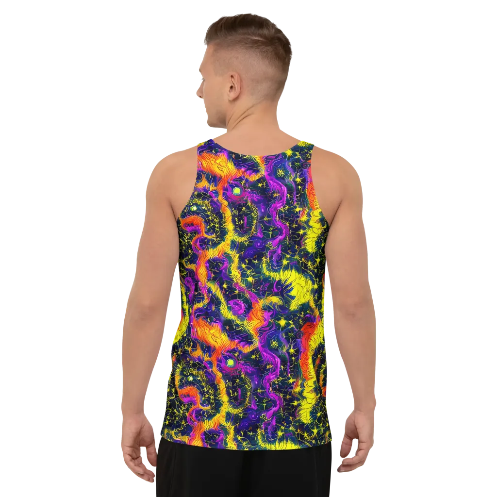 Nightfire Mosaic on Men's Tank Top — Back