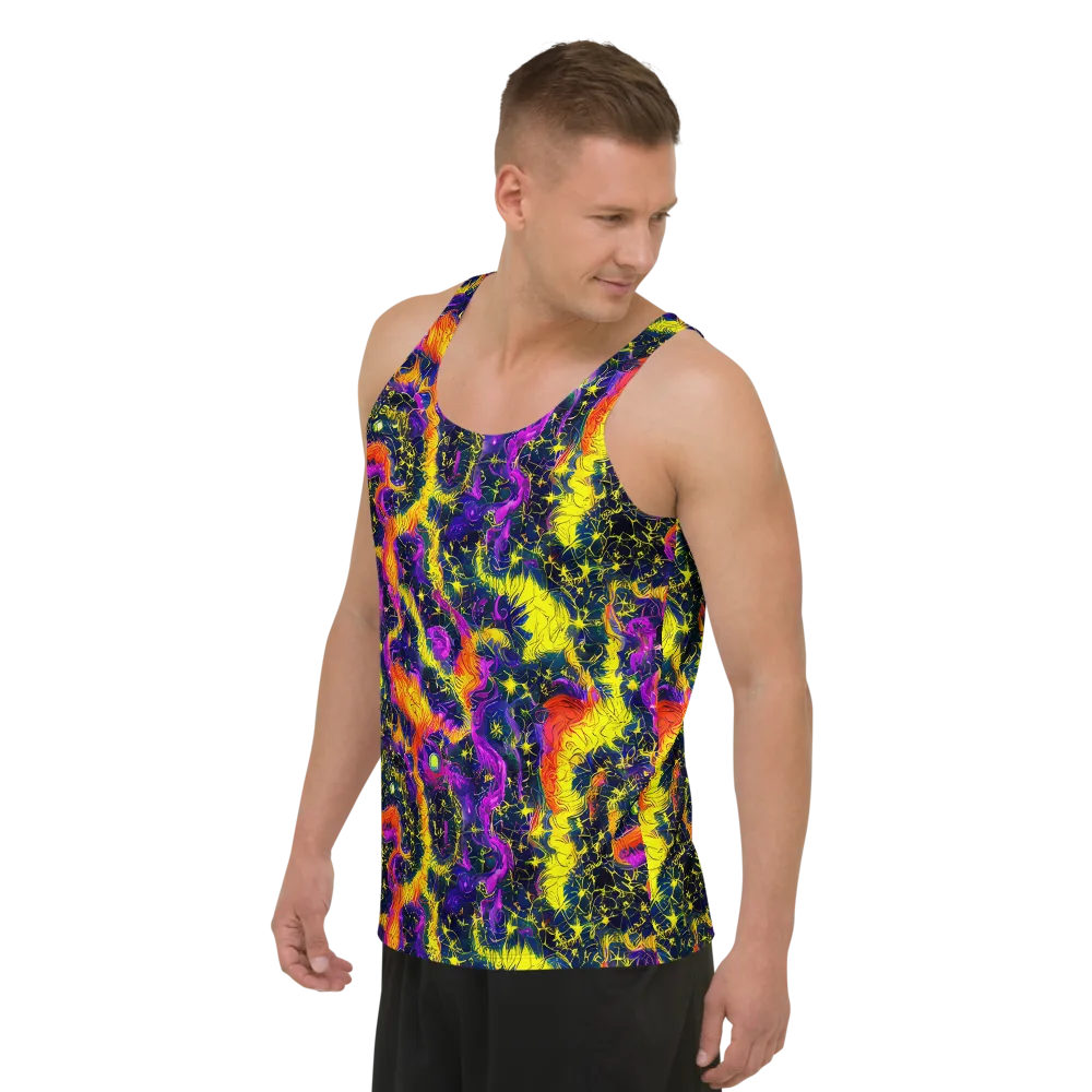 Nightfire Mosaic on Men's Tank Top — Left Front