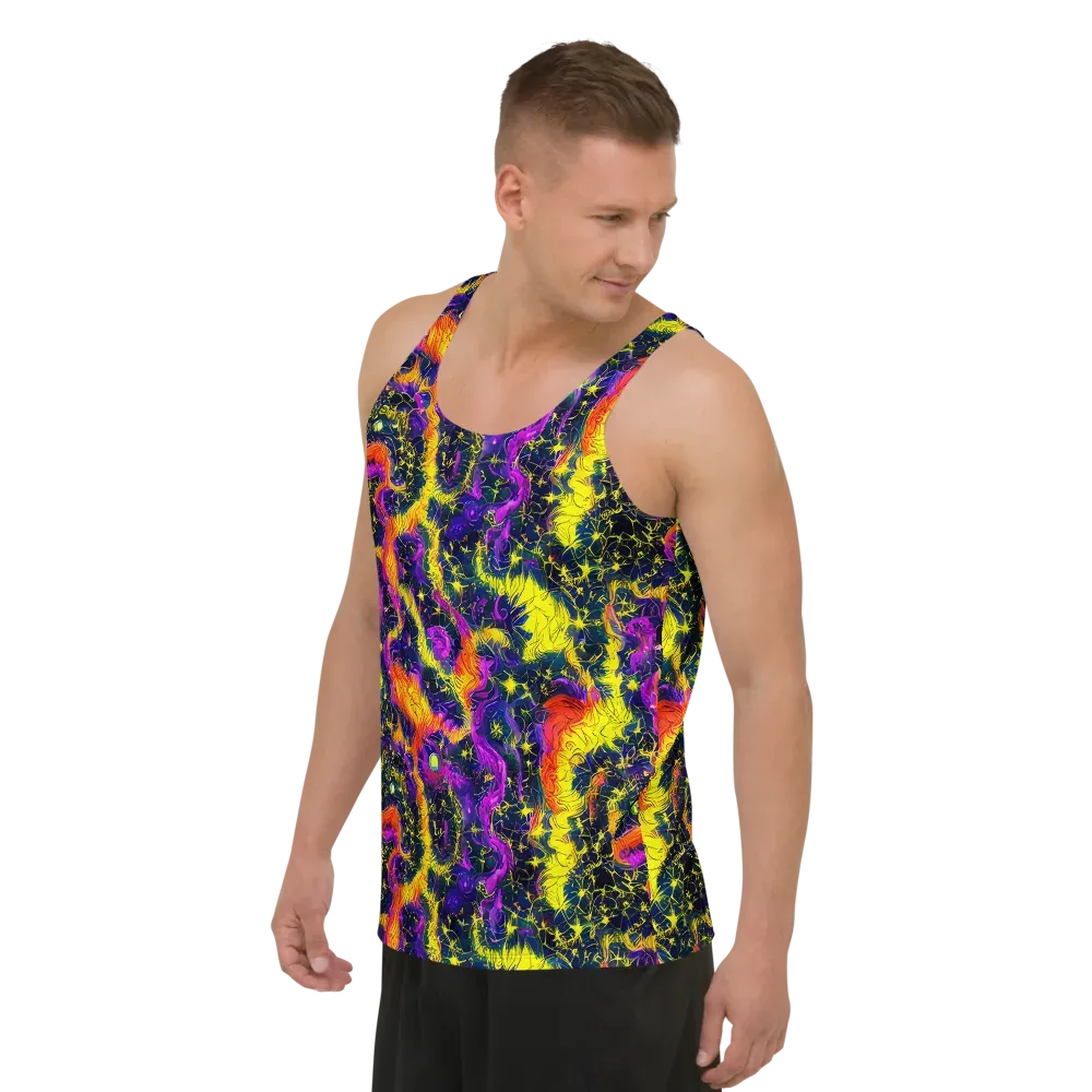 Nightfire Mosaic on Men's Tank Top — Left Front