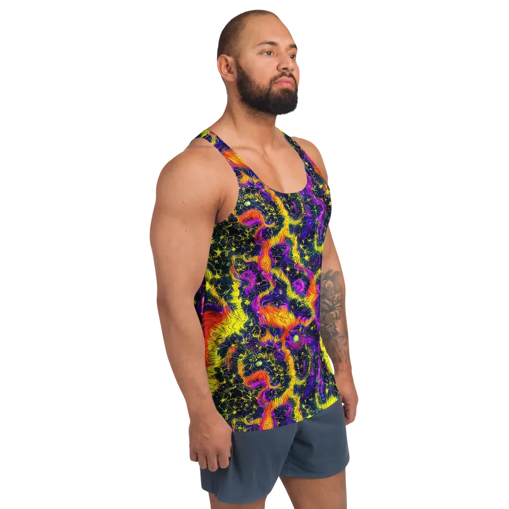 Nightfire Mosaic on Men's Tank Top — Right Front