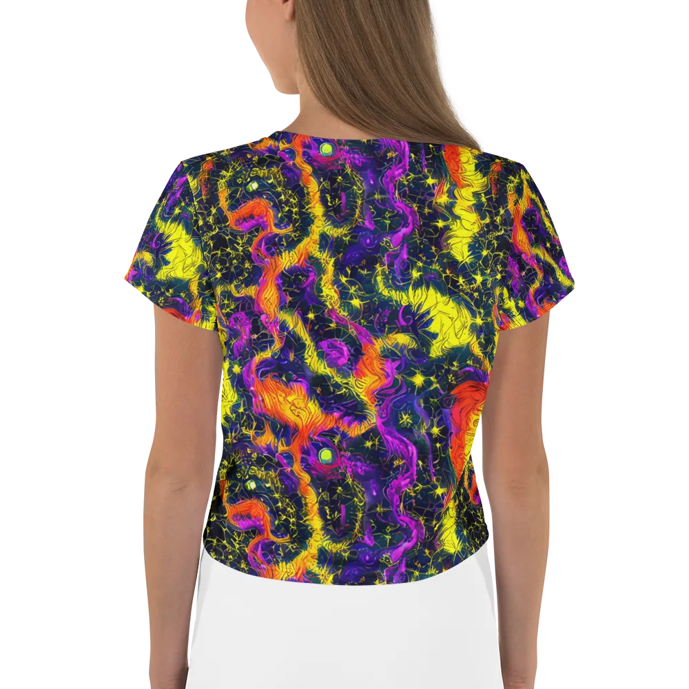 Nightfire Mosaic on Crop Tee — Back