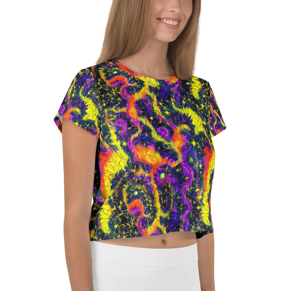 Nightfire Mosaic on Crop Tee — Right