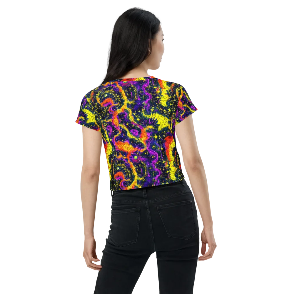 Nightfire Mosaic on Crop Tee — Back