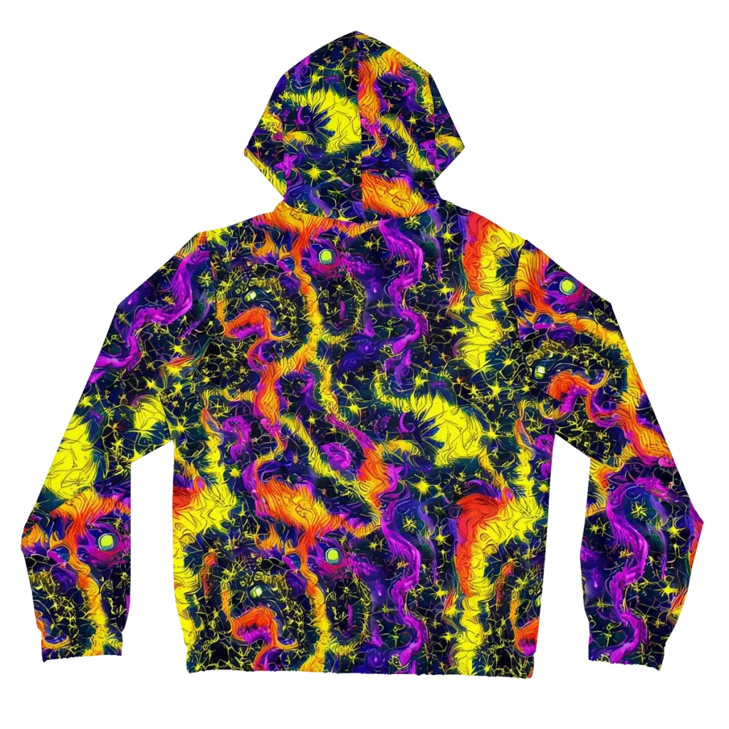 Nightfire Mosaic on Women's Full-Zip Hoodie — Back