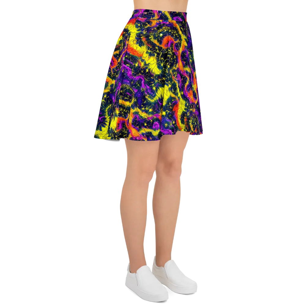 Nightfire Mosaic on Skater Skirt — Right